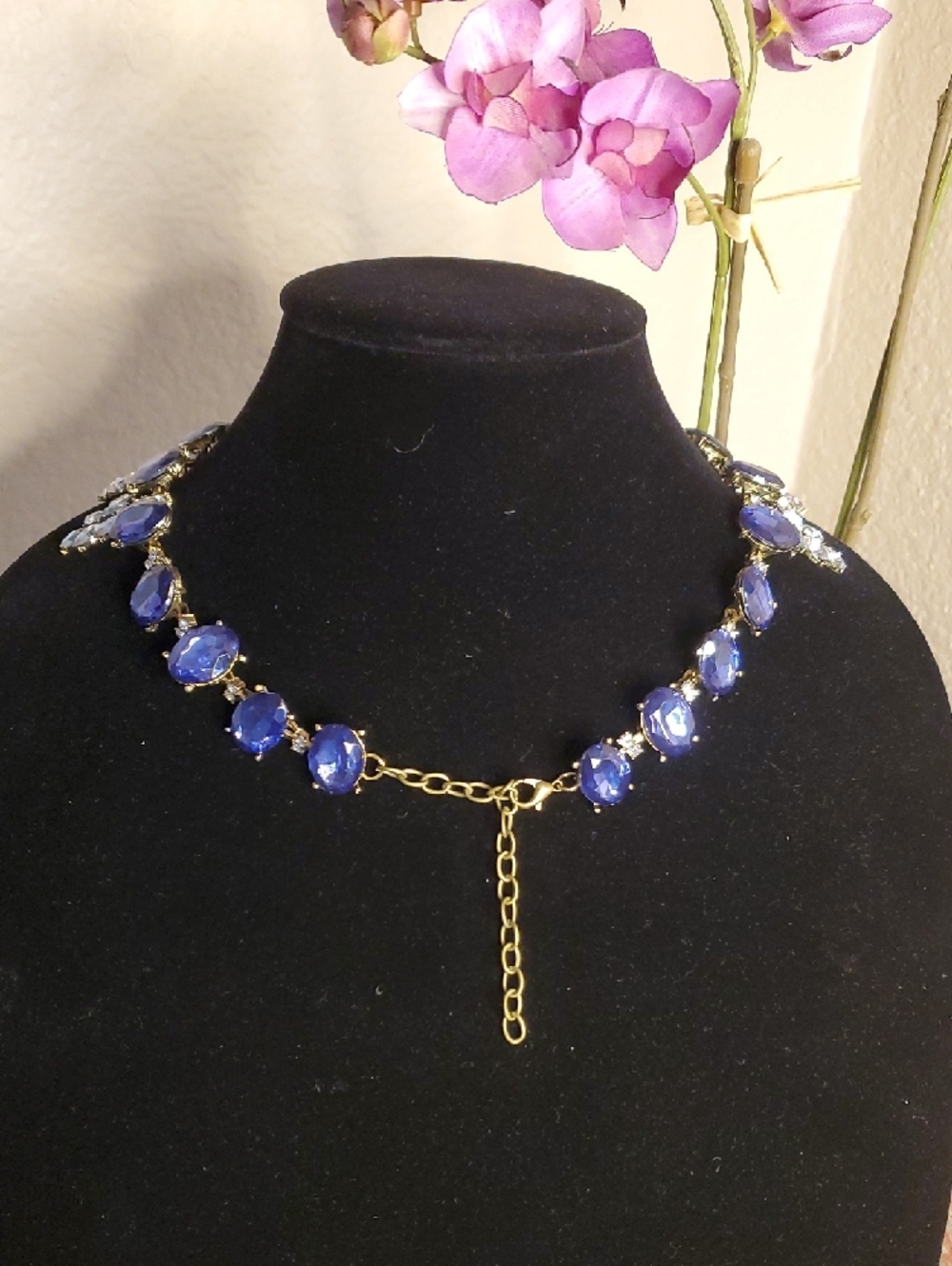 Statement Blue Costume Crystal Necklace - Brand Unbranded - Picture 8 of 8